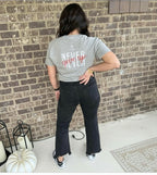 Yahweh / Never Give Up T-shirt - Light Grey Wash