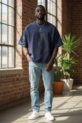 True Testimony Waymaker Mens Oversized Cropped Tee (Navy)